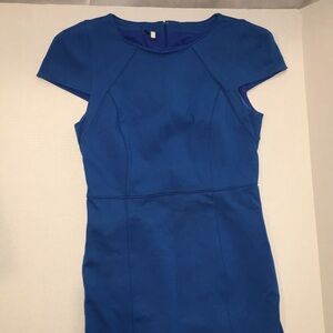Royal Blue Cap Sleeve Sheath Dress - Size 12